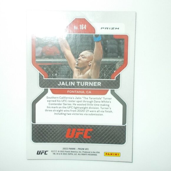 Jalin Turner 2022 Panini Prizm Pink Ice UFC Rookie Card MMA Fighter - Picture 4 of 6